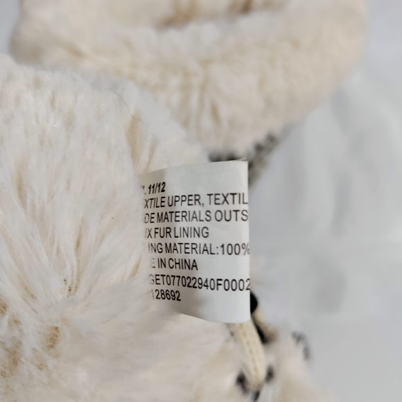 Mad Love Big Loop Knit Faux Fur Lined Rubber Outsole Boot Slippers Women's 11/12 - Picture 3 of 10